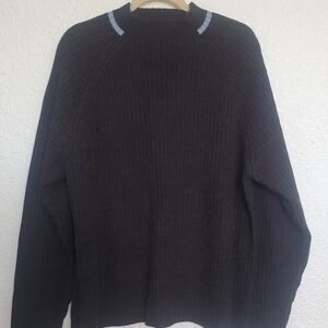 Whispering Smith Vintage Sweater Wool Blend Charcoal Gray (L)
